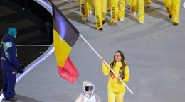 Belgická vlajkonosička Hanne Desmetová na otváracom ceremoniáli ZOH 2026.