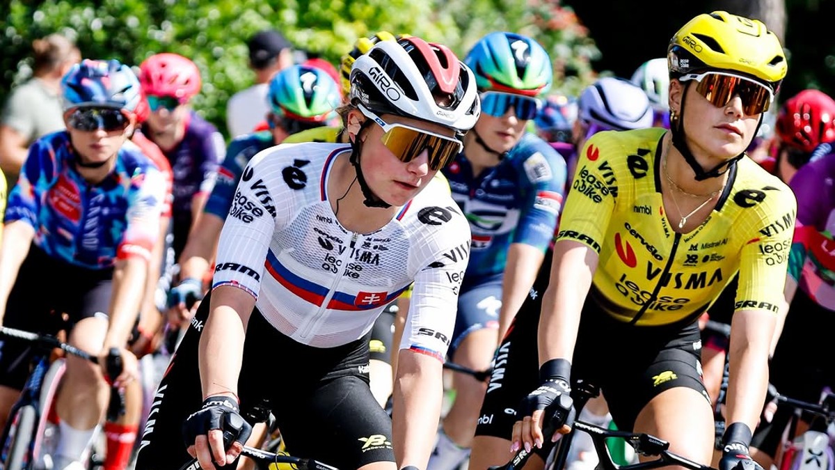 Slovenská cyklistka Viktória Chladoňová počas Gira d'Italia 2026. 