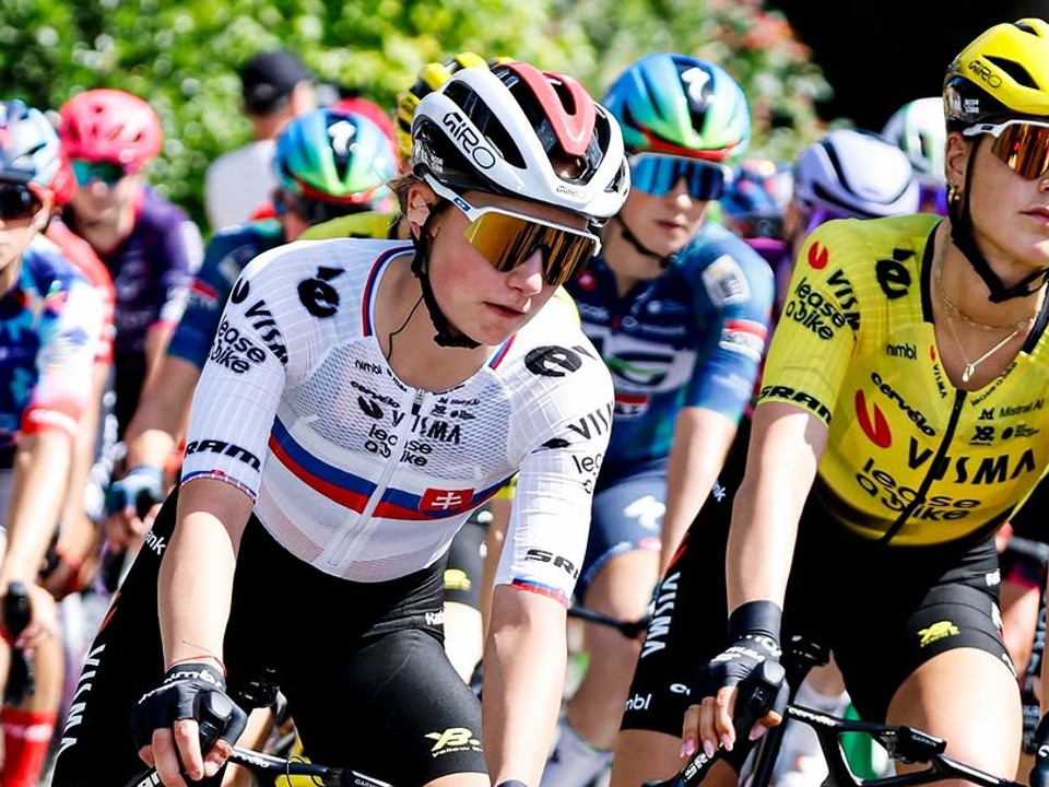 Slovenská cyklistka Viktória Chladoňová počas Gira d'Italia 2026. 