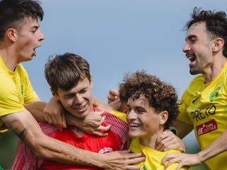 Radosť hráčov MŠK Žilina.