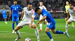 Hráči Talianska a Izraelu.