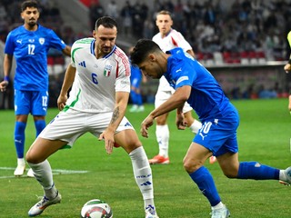 Hráči Talianska a Izraelu.