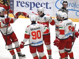 Gólová radosť hráčov Liptovského Mikuláša.