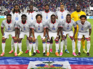 Na archívnej snímke z 3. júna 2026 futbalisti Haiti pózujú pred prípravným duelom proti Novému Zélandu.