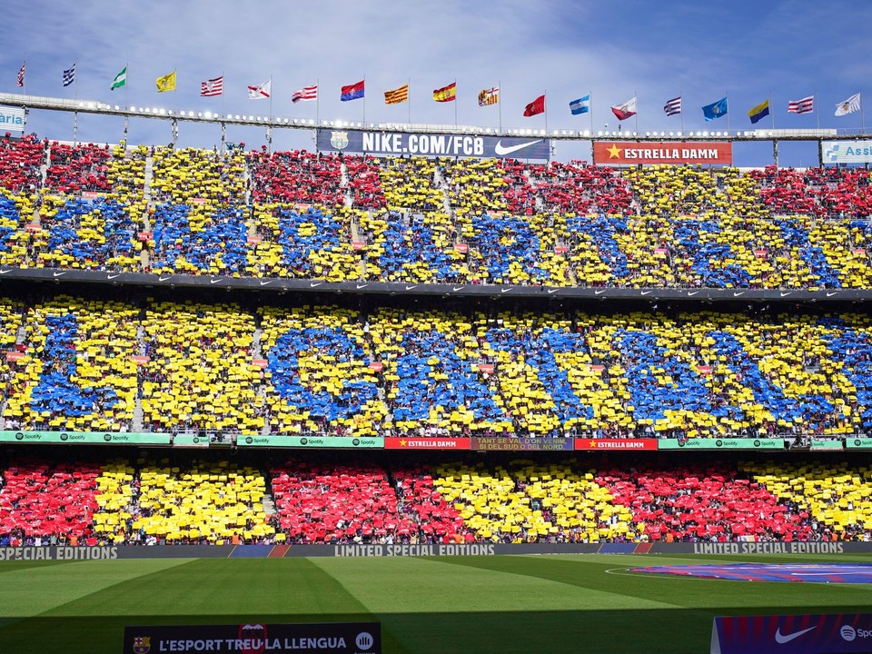 Štadión Camp Nou.
