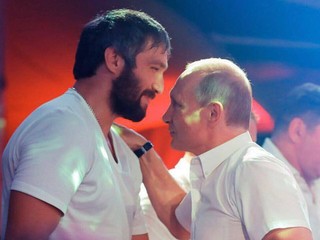 Alexander Ovečkin a ruský prezident Vladimir Putin.