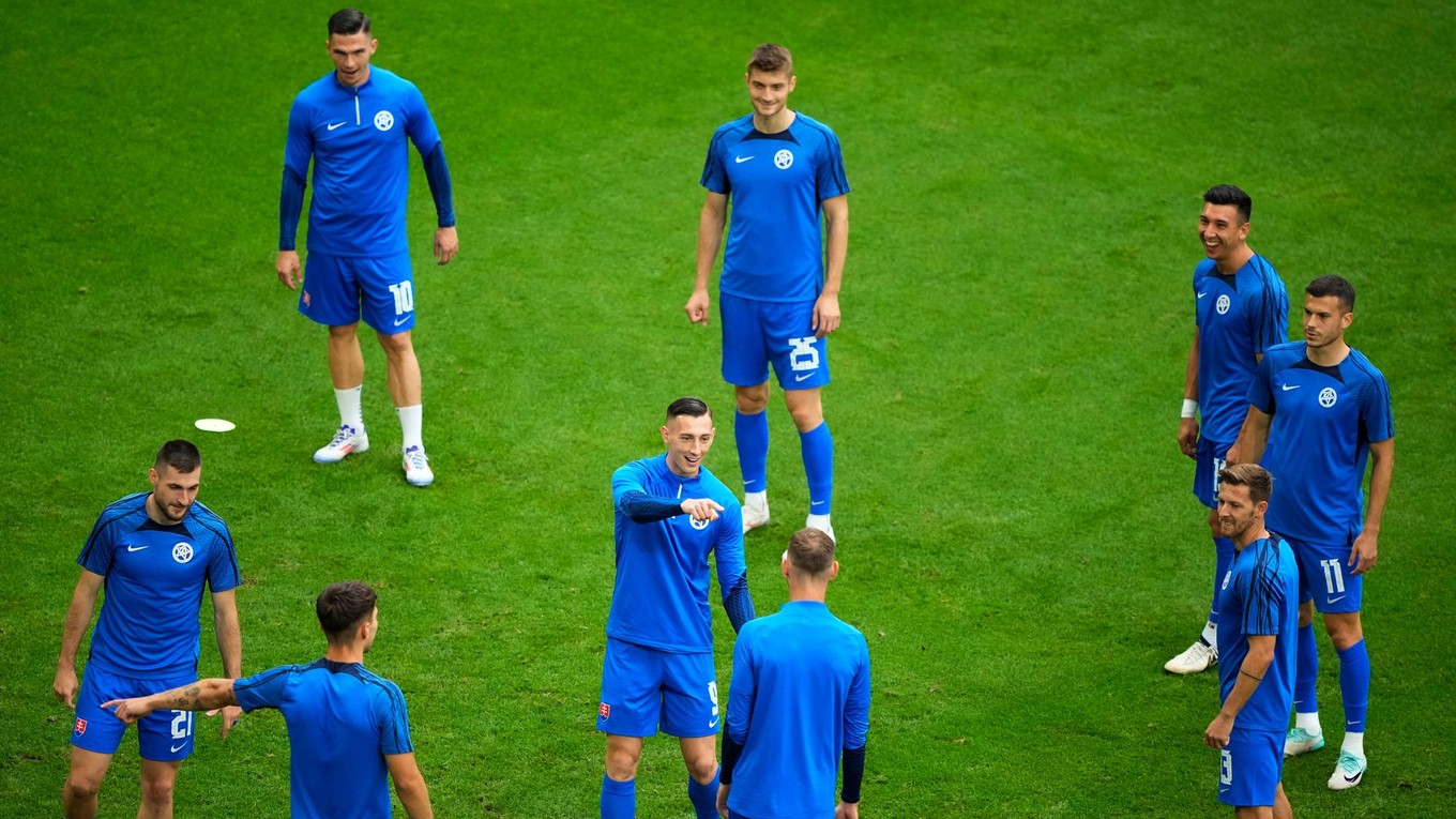 Futbalisti Slovenska pred zápasom Slovensko - Anglicko v osemfinále EURO 2024.