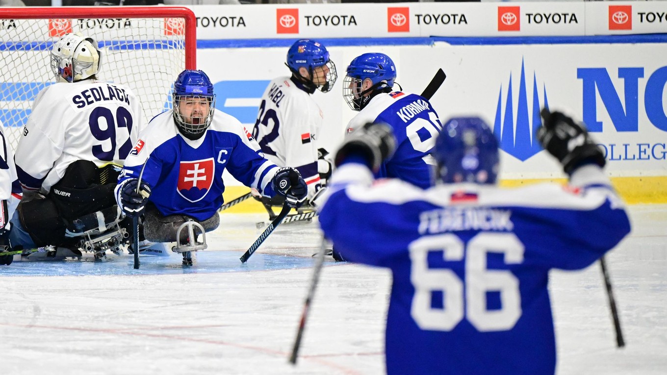 Slovenskí parahokejisti na MS v parahokeji 2025. 