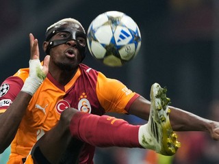 Victor Osimhen v zápase Ligy majstrov Galatasaray Istanbul - Bodö/Glimt.