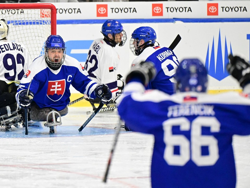 Slovenskí parahokejisti na MS v parahokeji 2025. 