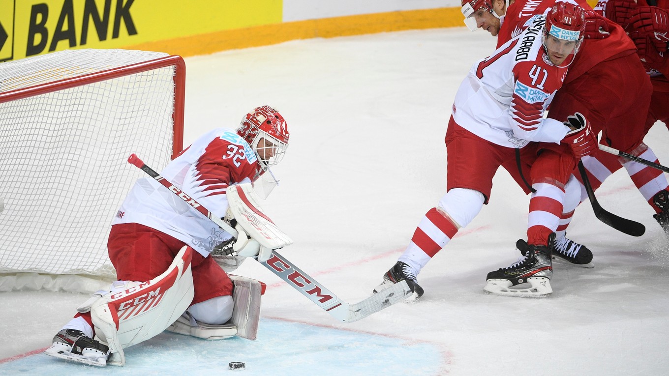 Zostri a góly zo zápasu Rusko - Dánsko na MS v hokeji 2021.