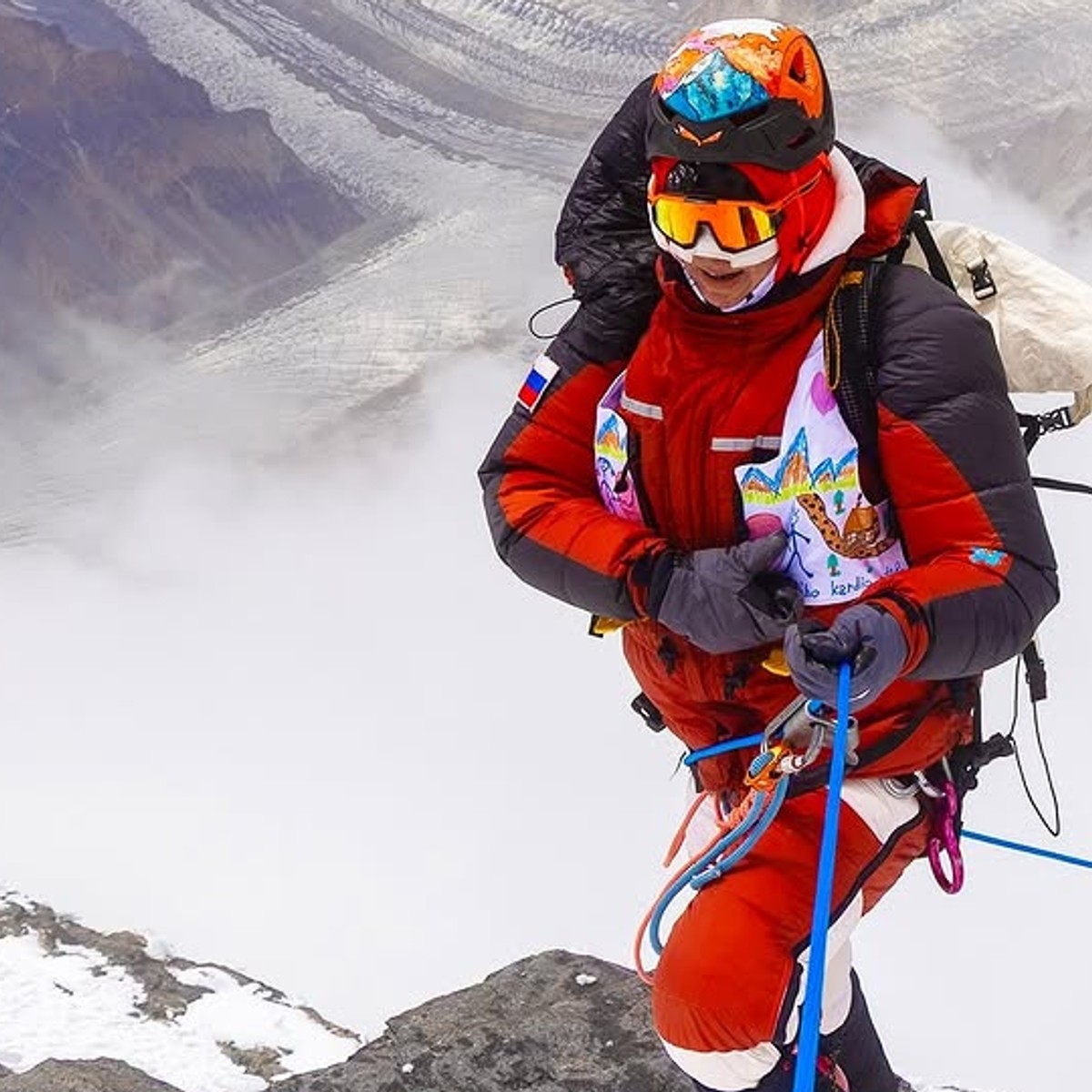 Lenka Poláčková počas výstupu na K2.