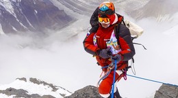 Lenka Poláčková počas výstupu na K2.