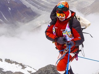 Lenka Poláčková počas výstupu na K2.