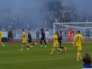 Momentka zo zápasu Piešťany - Slovan