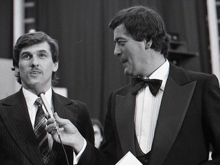 Stanislav Seman a Karol Polák na vyhlásení najlepších športovcov Československa za rok 1980 v Komárne.