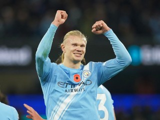 Erling Haaland sa raduje z úvodného gólu.