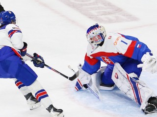 Fotka zo zápasu Slovensko - USA na MS v hokeji hráčov do 20 rokov 2026.