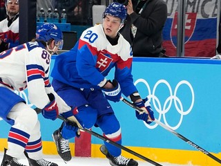 Juraj Slafkovský v zápase Slovensko - USA