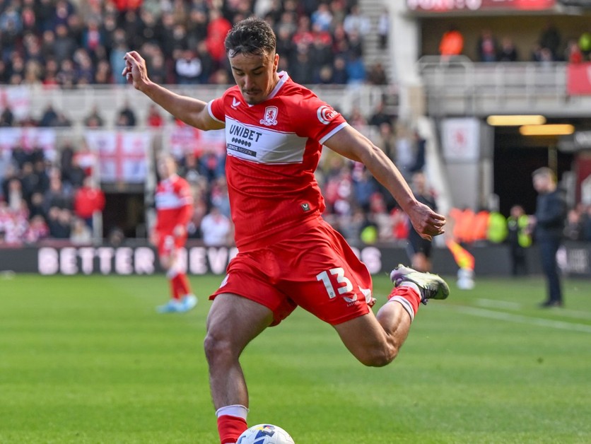 Slovenský futbalista David Strelec v drese Middlesbrough FC.