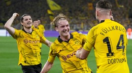 Gólová radosť futbalistov Borussie Dortmund.