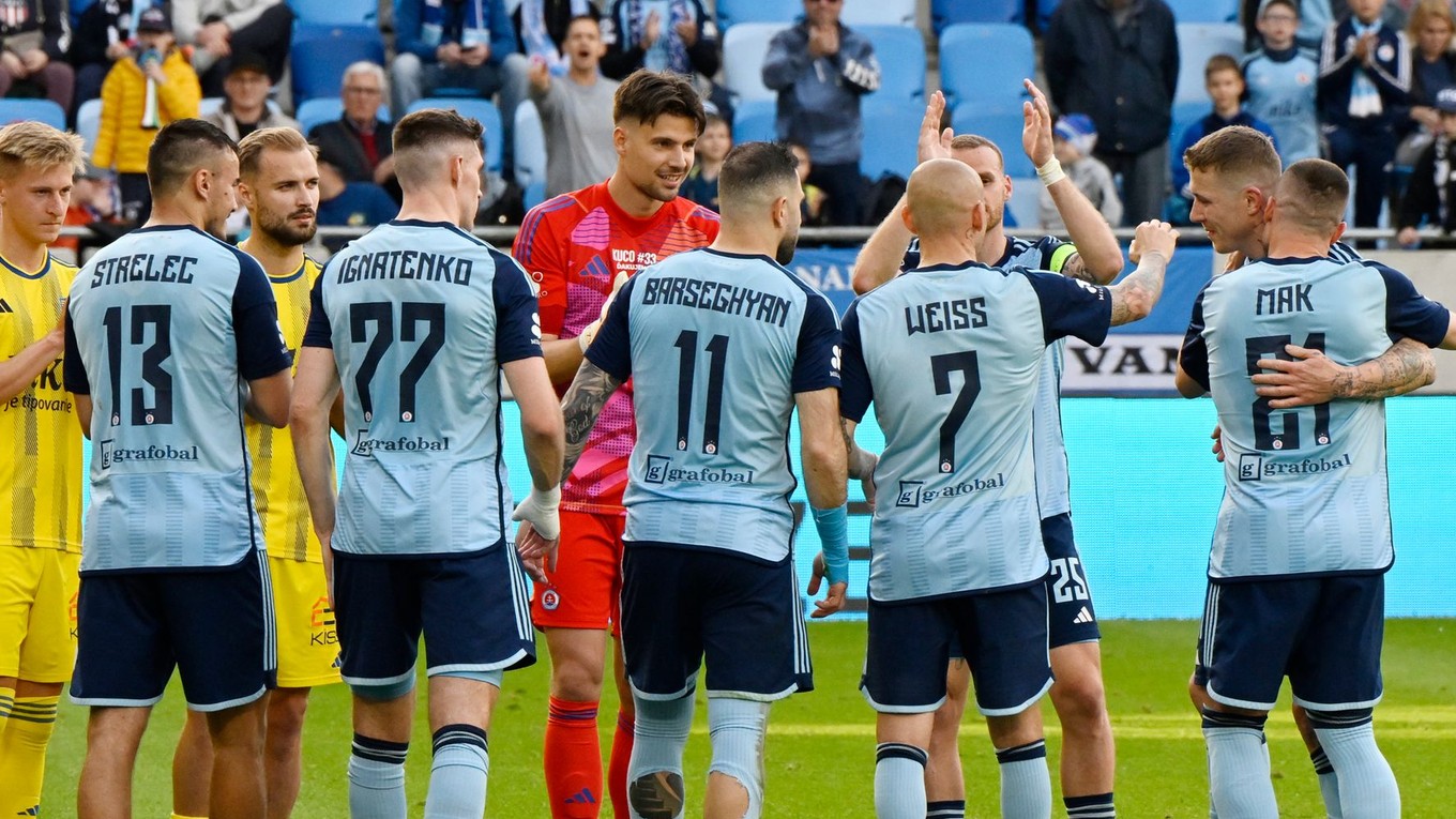 Futbalisti ŠK Slovan Bratislava.