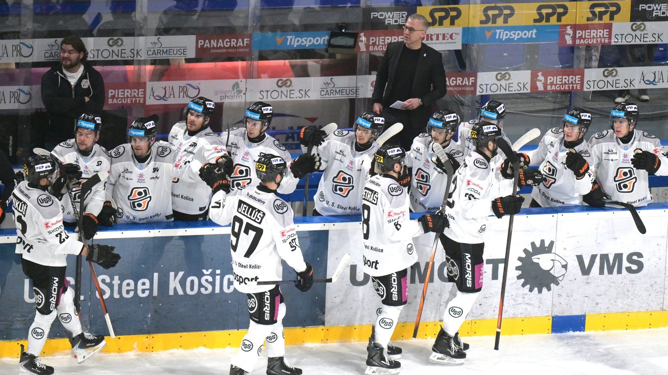 Gólová radosť hráčov Košíc.