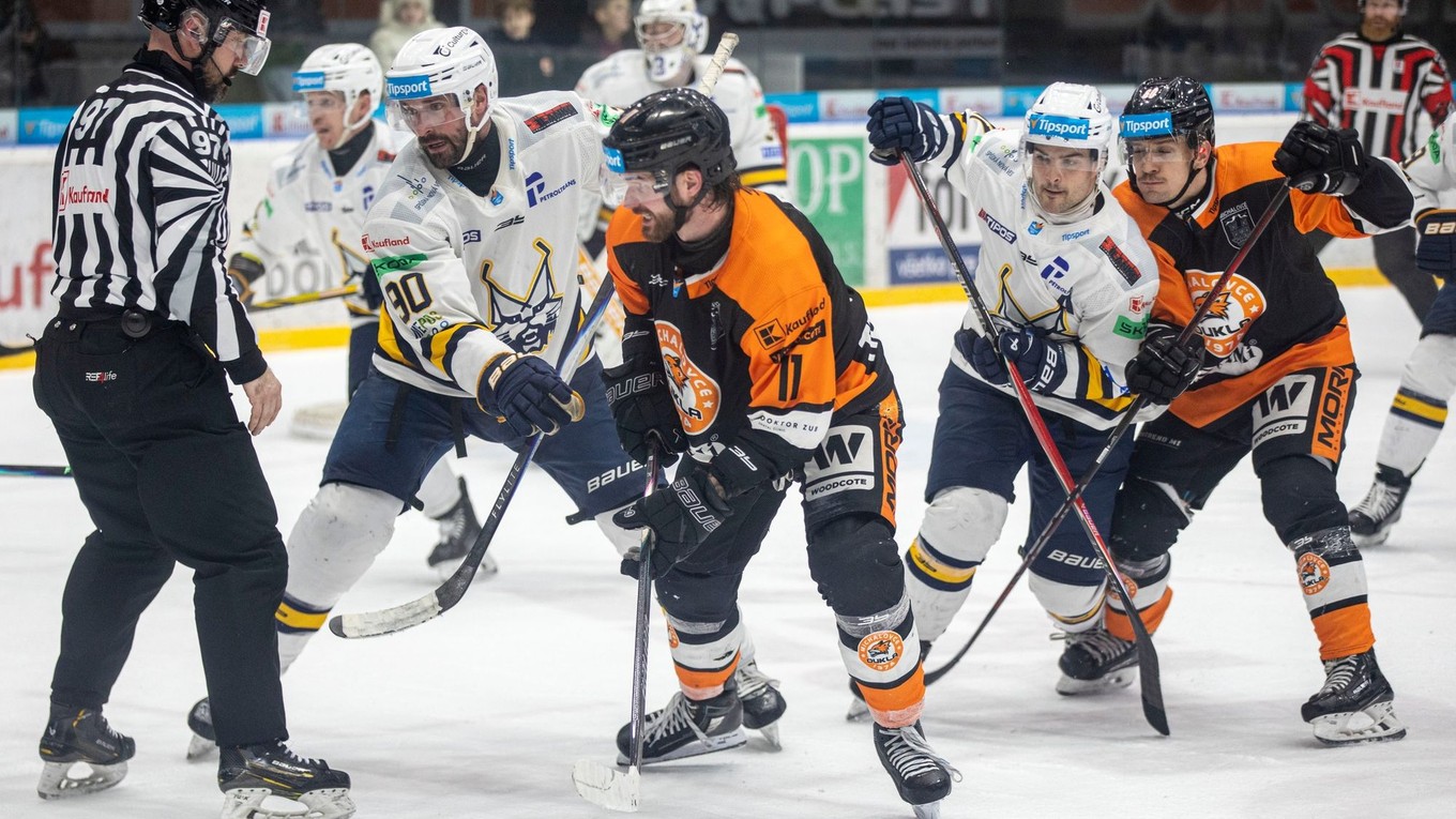 Momentka zo zápasu Michalove - Spišská Nová Ves