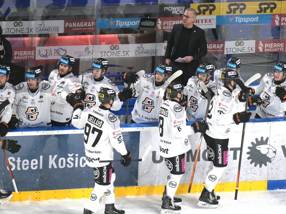 Gólová radosť hráčov Košíc.