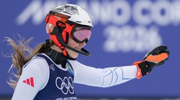 Slovenská lyžiarka Petra Vlhová počas ZOH 2026 v Miláne a Cortine.