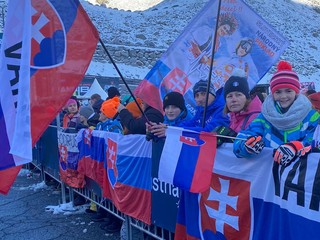 Lyžiarske stredisko Sölden počas obrovského slalomu žien 2023. 