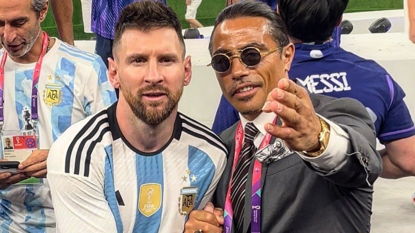 Messi a šéfkuchár Salt Bae.