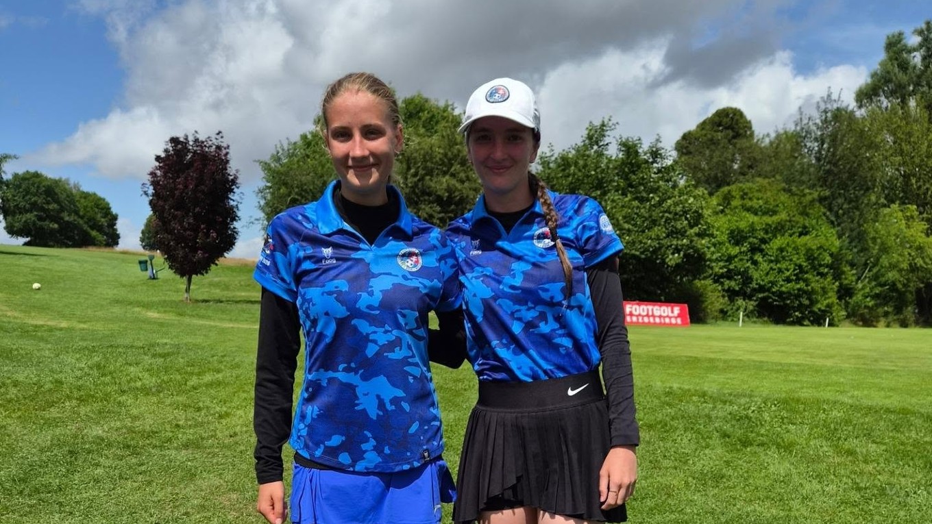Slovenské reprezentantky Kristína Vöröšová a Klaudia Nemcová.