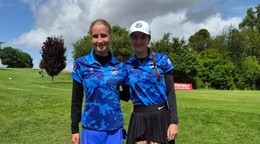 Slovenské reprezentantky Kristína Vöröšová a Klaudia Nemcová.