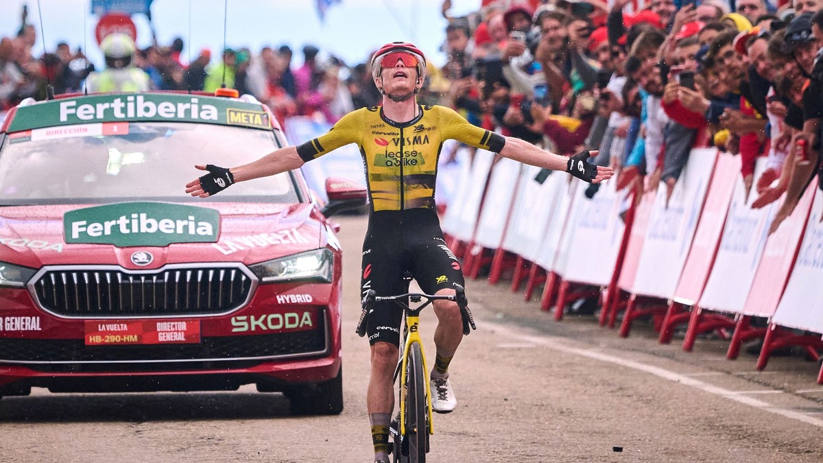 Na snímke dánsky cyklista Jonas Vingegaard, víťaz Vuelty 2025.