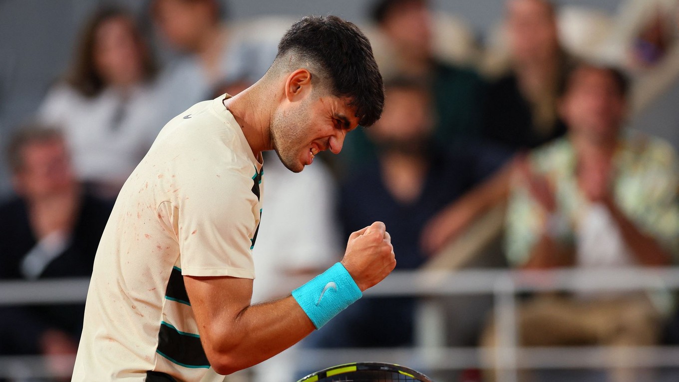 Španielsky tenista Carlos Alcaraz počas Roland Garros 2025.