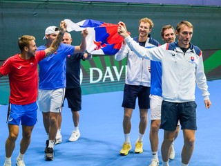 Na snímke slovenský daviscupový tím.