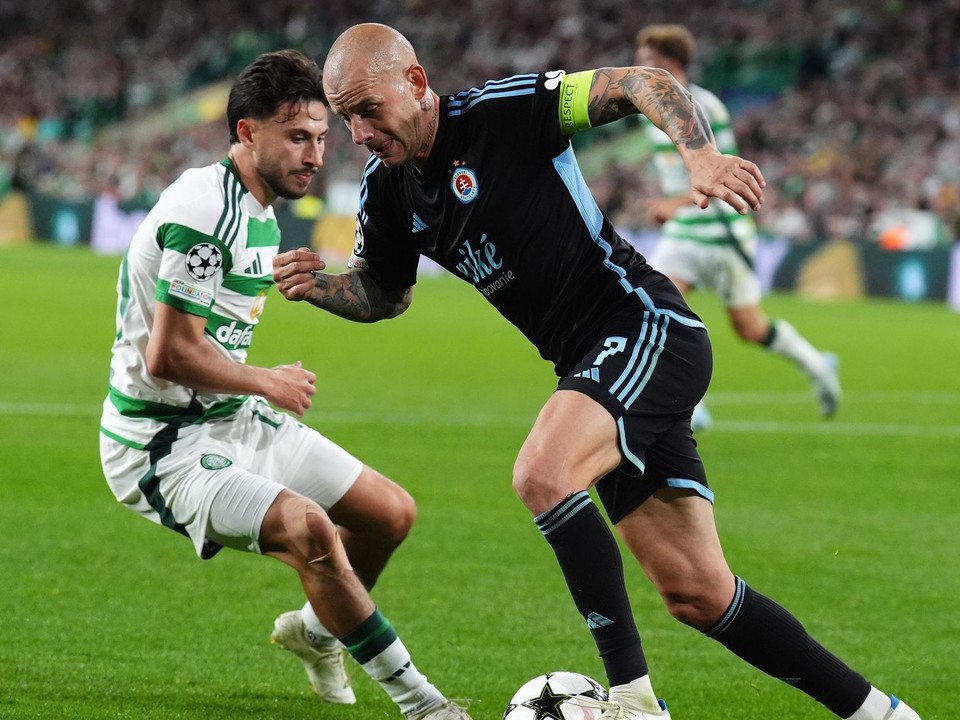 Vladimír Weiss mladší v zápase proti Celticu.