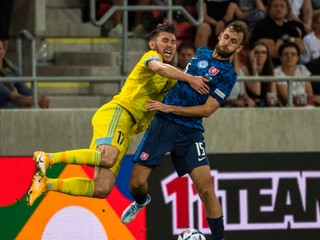 Norbert Gyömbér v zápase Slovensko - Kazachstan v Lige národov.
