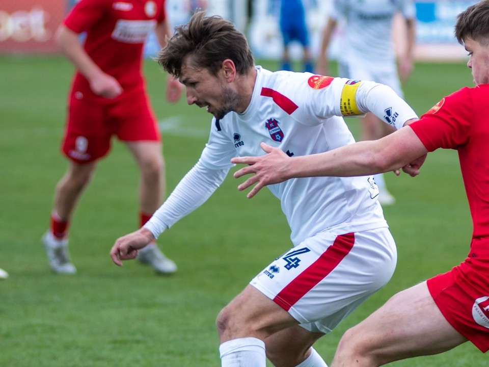 Momentka zo zápasu Stará Ľubovňa Redfox - FC ViOn Zlaté Moravce-Vráble