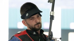 Slovenský strelec Patrik Jány na OH v Paríži 2024. 