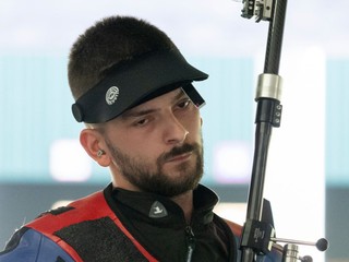Slovenský strelec Patrik Jány na OH v Paríži 2024. 
