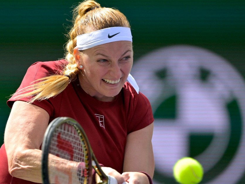 Petra Kvitová na turnaji Indian Wells 2025.