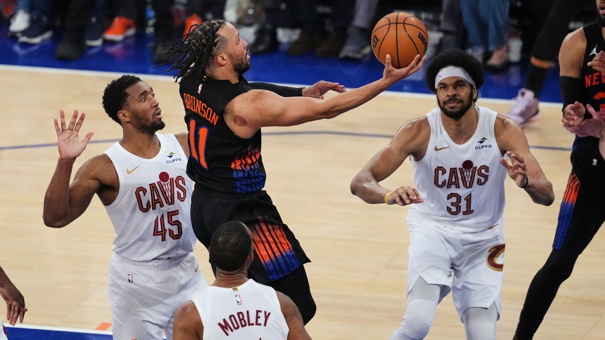 Momentka zo zápasu New York Knicks - Cleveland Cavaliers