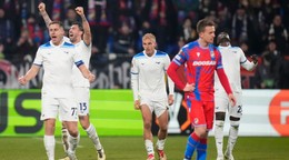 Zo zápasu Plzeň - Lazio Rím.