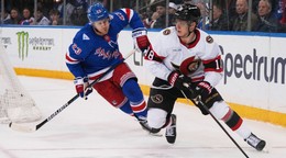 Záber zo zápasu  NY Rangers - Ottawa