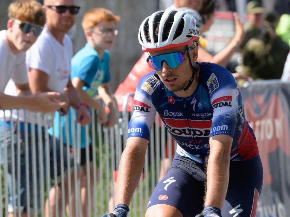 Slovenský cyklista Martin Svrček v drese tímu Soudal Quick-Step.