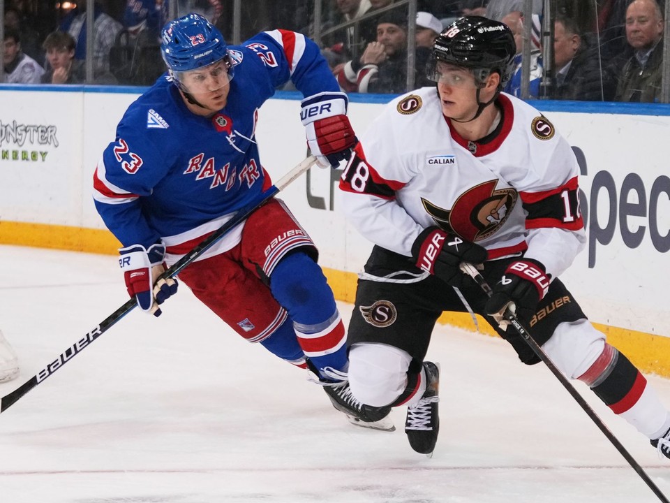 Záber zo zápasu  NY Rangers - Ottawa