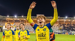 Tomáš Ďurko oslavuje výhru nad Slovanom