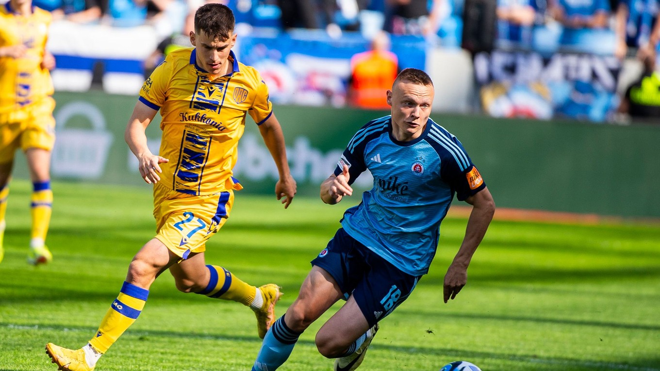 Fotka zo zápasu ŠK Slovan Bratislava - FC DAC 1904 Dunajská Streda.